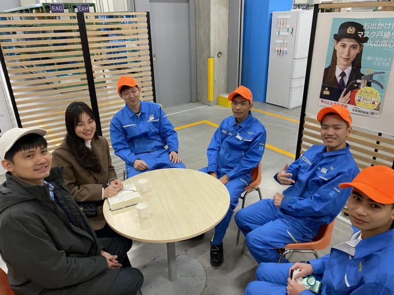 サンキュー代表者が愛知県の産業包装インターン生を訪問